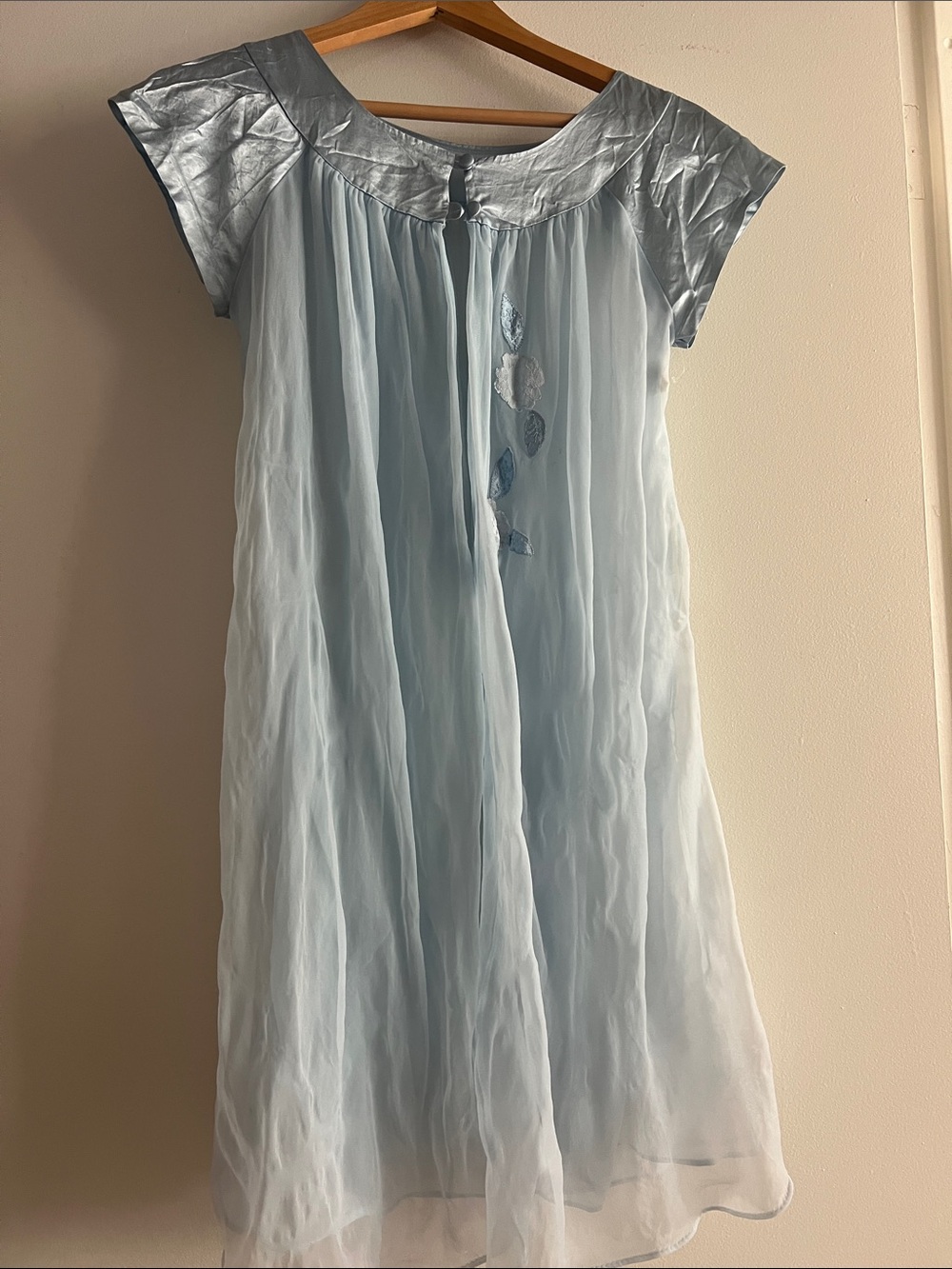 Light Blue Sheer Kids Pajama Nightgown